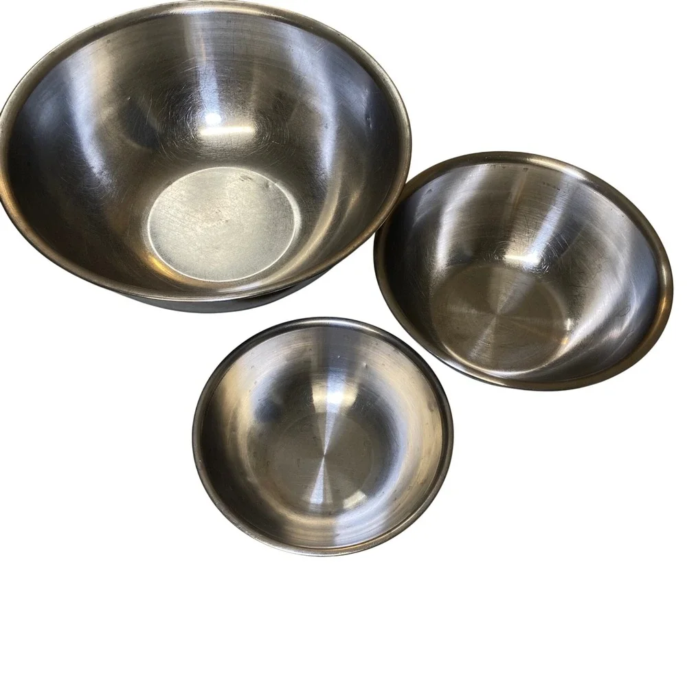 3 Pc Stainless Steel Mixing Bowl Set Korea 13.5
